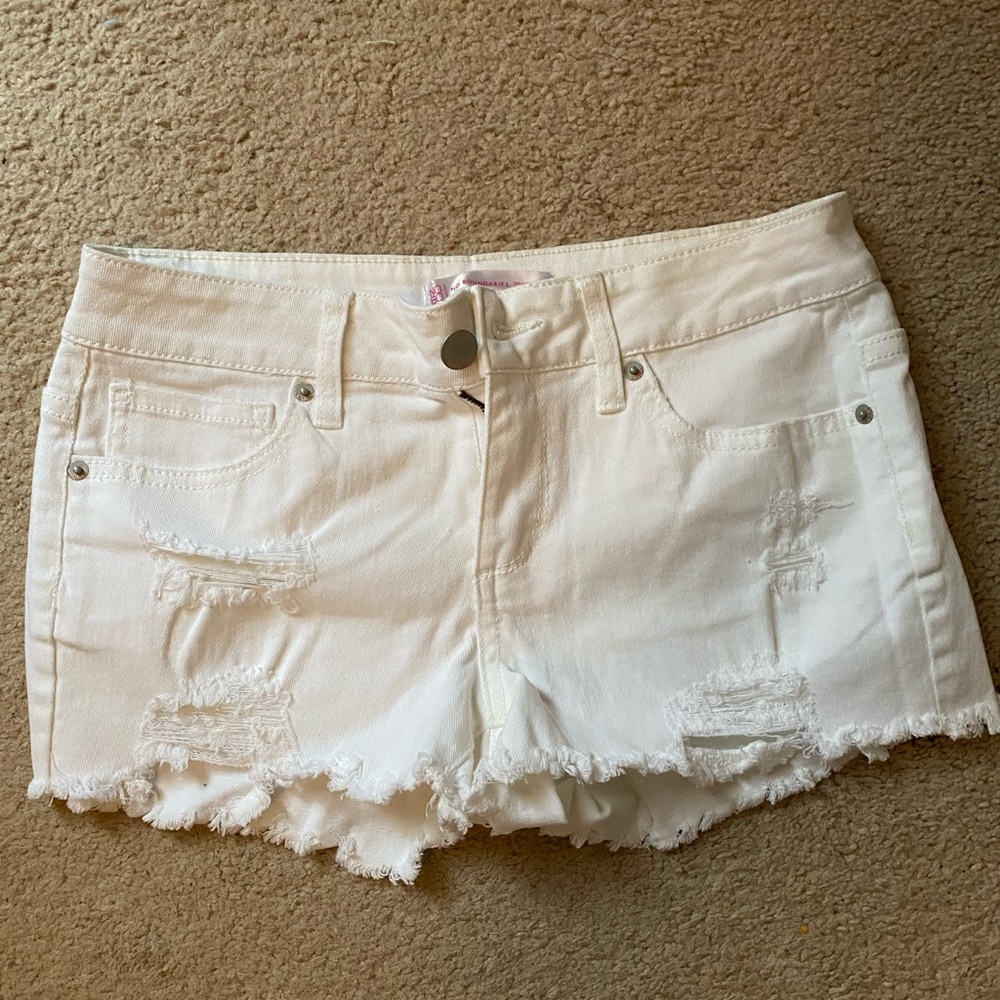 No Boundaries White shorts, low rise